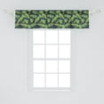 thumbnail image 2 of Ambesonne Tropical Valance Pack of 2, Banana Leaf Plants Pattern, 54"X12", Olive Green Dark Blue, 2 of 4