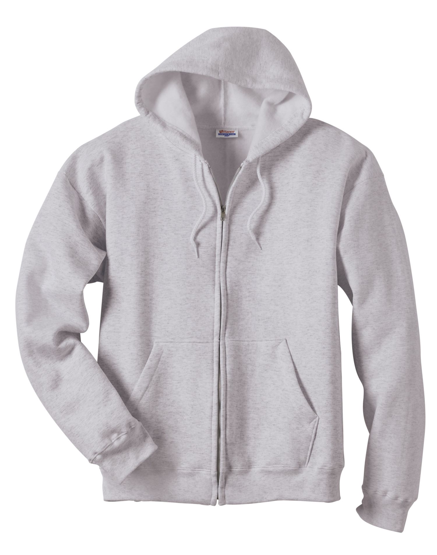 Hanes - Ecosmart Full-Zip Hooded Sweatshirt - P180 - Light Steel - Size: 2XL - image 2 of 4