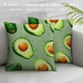 thumbnail image 3 of Orinice  Throw Pillow Cover Fresh Avocado Pattern Home Decor Pillowcase for Sofa White, 3 of 5