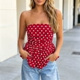 thumbnail image 5 of Aezemi Women Strapless Tank Tops, Sleeveless Tube Ruched Fashion Bandeau Tanks, Peplum Open Back Trendy Summer Vacation Blouse, 5 of 8