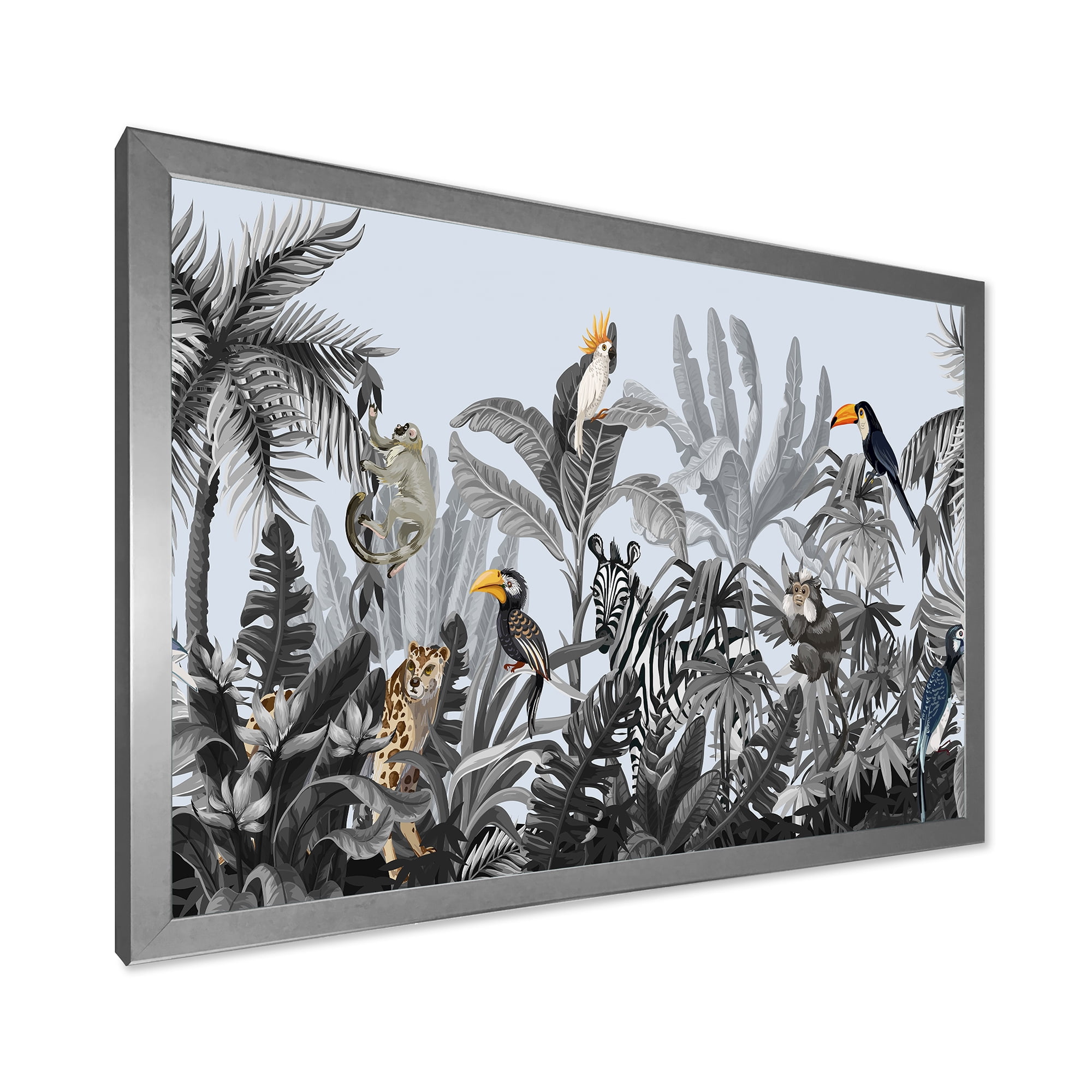 Designart 'Birds and Peonies With Chinoiserie VIII' Farmhouse Framed Art Print