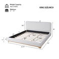 thumbnail image 2 of Noble House King Size Low Profile Platform Bed Frame,White, 2 of 3