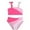 Hot Pink, variant on REDARER Girls Swimsuits Bikini Set Cutout Bathing Suit Bikini Top Two Piece Girls' Swimwear,Girls Swimsuit,6-7 Years
