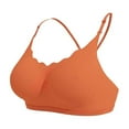 thumbnail image 2 of Ahuyic Womens Sports Bra,Summer Plus Size Bra,Womens Seamless Sports Bra Wirefree Yoga Bra With Removable Pads,Orange,XXXXXXL, 2 of 4