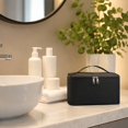 thumbnail image 4 of Black Makeup Organizer | Small Cosmetic Organizer | Toiletry Organizer for Travel and Bathroom Use | Travel Bag Organizer Oxford Cloth, 4 of 6