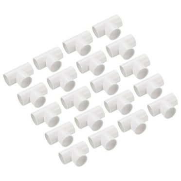 PVC Conduit Coupler T-Shaped Fittings Coupling Connector Pipe White 25 mm 3 Ways Electrical Conduit Pack of 50