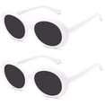 thumbnail image 1 of 2 Pcs Lunettes de Soleil Rétro Ovales, Lunettes de Soleil vintage, 1 of 5