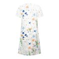 thumbnail image 4 of ibuvkizy Women Boho Floral Print DressCasual Fashion Dress for Women,Summer Round Neck Short Sleeve Midi Dress,Gifts for Women, 4 of 5