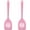 Pink, variant on 2 Pack Small Silicone Turner High Heat Resistant Slotted Spatula for Fish, Eggs, Pancakes and More