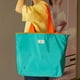 thumbnail image 3 of Bolsa de compras SUSUchens, impermeable, duradera, reutilizable, con cordón, plegable, compacta, para el hogar, viajes al aire libre, verde militar, 3 of 8