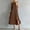 Brown, variant on Odbmxy Womens Midi Dresses Summer Shift Cotton Linen Shirt Dress for Women Classy Sleeveless Button Front Office