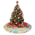 thumbnail image 4 of Christmas Tree Skirt, Bright Peach Soft Plush Christmas Tree Decorations Indoor, Tree Skirts Mat for New Year Halloween Holiday Christmas Party Decor 36", 4 of 6