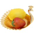 thumbnail image 4 of Candy Plate, Home Peacock Shape Snack Plate, Metal Decorative Anti-rust Golden Table For Decoration Place Dried Fruit Peacock Snack Plate Craft Ornament, 4 of 8