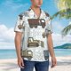 thumbnail image 3 of Fotbe Tractor and Dumper Camisa Hawaiana para Hombre Unisex – Camisa Casual de Verano con Botones de Manga Corta de Algodón y Lino,Small, 3 of 7
