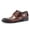 Brown-01, variant on Men's Pointed Toe Oxford Shoes Business Lace Up Leather Sole Rubber Outsole
