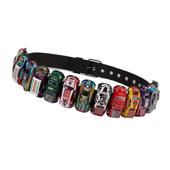 NANMELX Fashion Waist Belt with Colorful Car Accents Adjustable Belt for Outfit Styling
