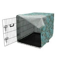thumbnail image 3 of Monkey Dog Crate Cover, Wild Jungle Animals Hanging Around on Trees, Easy to Use Pet Kennel Cover Small Dogs Puppies Kittens, 7 Sizes, Sea Blue Caramel, by Ambesonne, 3 of 6
