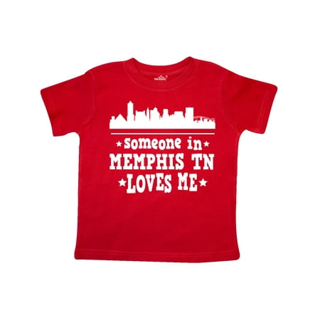 

Inktastic Memphis Tennessee Someone Loves Me Skyline Gift Toddler Boy or Toddler Girl T-Shirt