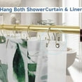 thumbnail image 5 of Shower Curtain Hooks Rings, Rust-Resistant Metal Balanced Glide Shower Hook, 12pk Double Hook for Bathroom Shower Rods Curtains, Plated Gold Finish, 5 of 6