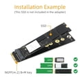 thumbnail image 3 of 2X Version M.2 (NGFF) Clé B+M vers Clé m Adaptateur pour Bus PCI-E SSD Supporte Type M.2 Clé m Dimension SSD, 3 of 7