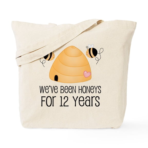 CafePress - 12Th Anniversary Honey Tote Bag - Unisex Canvas Tote Bag, Beige, 1-Piece