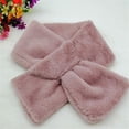 thumbnail image 2 of Women Scarf Creative Cross Solid Color Faux Fur Scarf Collar Scarf Neck Warmer, 2 of 5