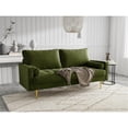 thumbnail image 2 of Pemberly Row Contemporary 70" Upholstered Velvet Sofa in Green, 2 of 8