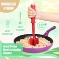 thumbnail image 2 of Meat Chopper, Heat Resistant Nylon Ground Beef Chopper Tool, Multifunctional Hamburger chopper, , Mix n Chop for Ground Beef, Meat and Turkey, Non-Stick Ground Meat Chopper Utensil, Red, 2 of 7