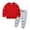 Red + Grey, variant on Esaierr 2Pcs Kids Toddler Sweatsuit Sweatpants Set for Boys Girls Fall Winter Tracksuits Teen Boys Girls Active Sweatshirts Jogger Pants 2 Piece Outfits for 2-14 Years