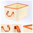 thumbnail image 2 of REGALWOVEN 3 Pcs Storage Cube, Fabric Storage Bin with Handles, Collapsible Storage Basket for Organizing Beige 14.2*9.8*7.9in, 2 of 6