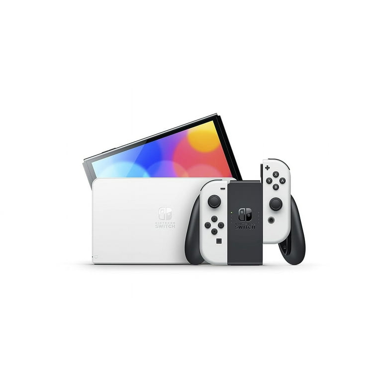 Nintendo Switch OLED White Console with Zelda Breath of the