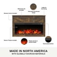 thumbnail image 3 of Woven Paths Scandi Farmhouse Wide Modern Farmhouse Mantel with Electric Fireplace, Rustic, 3 of 14