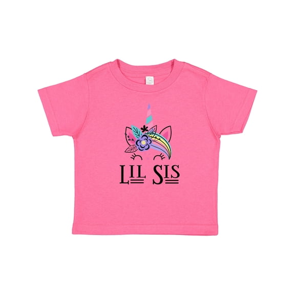 Inktastic Little Sister Unicorn Lil Sis Girls Baby T-Shirt