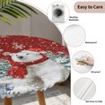 thumbnail image 3 of Red Bear Christmas Round Tablecloth for 36-44 Inch Tables, Fitted Table Cover with Elastic Edge, Xmas Tree Snowflake Waterproof Outdoor Table Cloth Protector for Patio Garden Dinner Picnic, 3 of 9