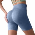 thumbnail image 2 of 50% off Clear! ATOYSOY Women's Yoga Legging Shorts Pockets Athletic Pants Clearance Trendy Casual Trousers Teens Girls Activewear High Waist Summer Tight Running Sports Gym Blue S, 2 of 3