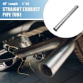thumbnail image 2 of Unique Bargains 2 Pcs Car Mandrel Exhaust Pipe Tube 48" Length 5'' OD Straight Exhaust Tube 0 Degree Modified Piping, 2 of 7