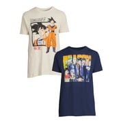 Dragon Ball Z Mens and Big Mens Graphic Tee Shirt, 2-Pack, S-3XL