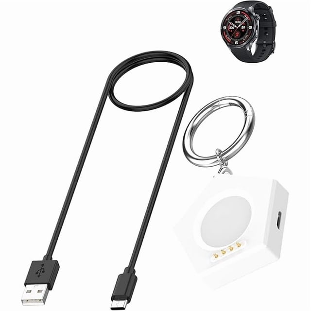 xixishop Charging Cable for OnePlus Watch 3 Smart Watch, Magnetic Charging Base&USB Flexible Charging Cable Set for OnePlus Watch 3 Smartwatch,1 Set(White)