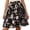 Black, variant on Women's Summer Tennis Skirts Floral Pleated Skirt Elegant A Line With Ruffle Trim And For Dressy Casual Summer Wear Black XXL
