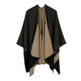 thumbnail image 3 of IDALL Shawl Wraps for Women Scarf for Women Womens Simple Tassel Pattern Jacquard Split Two Sides Versatile Fashion Shawl Pashmina Wraps Ponchos for Women E One Size, 3 of 7
