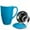 Medium Blue, variant on Cibeat Coffee Mug 500ml 16oz Ceramic Tea Cup Set with Infuser and Lid for Loose Tea, Coffee, Milk, Grain Food- Light Purple