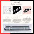 thumbnail image 3 of Wall Mount Glass Shelf For Bathroom & Kitchen Wall Shelf, For Accessories Organizer, Rack, Rust Proof, Scratch Resistant, Water Resistant (18 X 6 Inch, Black) Pack Of 1, 3 of 4