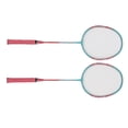 thumbnail image 3 of Badminton Racket Lightweight Portable Iron Alloy Frame Double Badminton Racquets for Beginner, 3 of 14