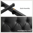 thumbnail image 7 of Honfach Twin Bed Frame with Storage Drawers, PU Leather Upholstered Platform Bed Frame with Charging Station, No Box Spring Needed, Heavy-Duty Metal Slats Support, Noise-Free, Easy Assembly, Black, 7 of 7