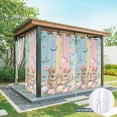 thumbnail image 2 of Outdoor Curtains for Patio Waterproof, Easter Grommet Gazebo Curtains Drapes for Porch, Pergola,Backyard,Outside, Privacy Panel 54 x 108 Inch, Colorful Easter Eggs Rabbits Spring Pastel Wood, 2 of 9