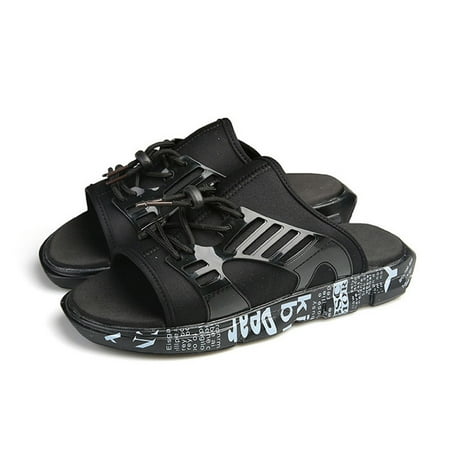 

Men Casual Slippers Open Toe Anti-slip Wear-resistant Soft Breathable Shoes for Summer 44