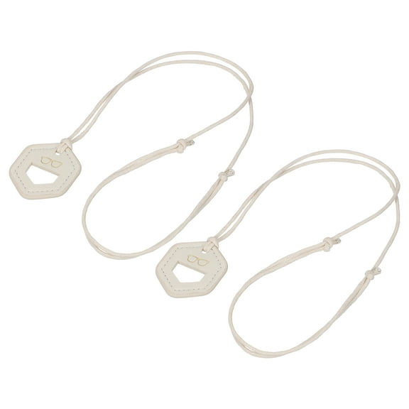 Uxcell 2 Pcs Eyeglass Holder Necklace Ring, Eyeglasses Chain Holder Anti-Lost Sunglasses Neck Strap Soft Portable Eye Glasses Lanyard for Women and Men, White