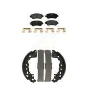 Transit Auto Front Rear Semi-Metallic Brake Pads and Drum Shoes Kit for Car Nissan Kicks Versa KFN-100820