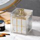 thumbnail image 3 of Qtip acrylic holder, excluding other items, cotton swab holder, bathroom jars with lids, apothecary jar dispenser for cotton ball, cotton swab, round cotton swabs, dental floss, 3 of 5