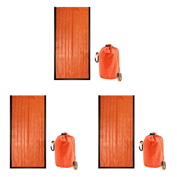 JShteea Saco Dormir Emergencia Térmico Impermeable Saco Vivac Manta Supervivencia (Amarillo B)